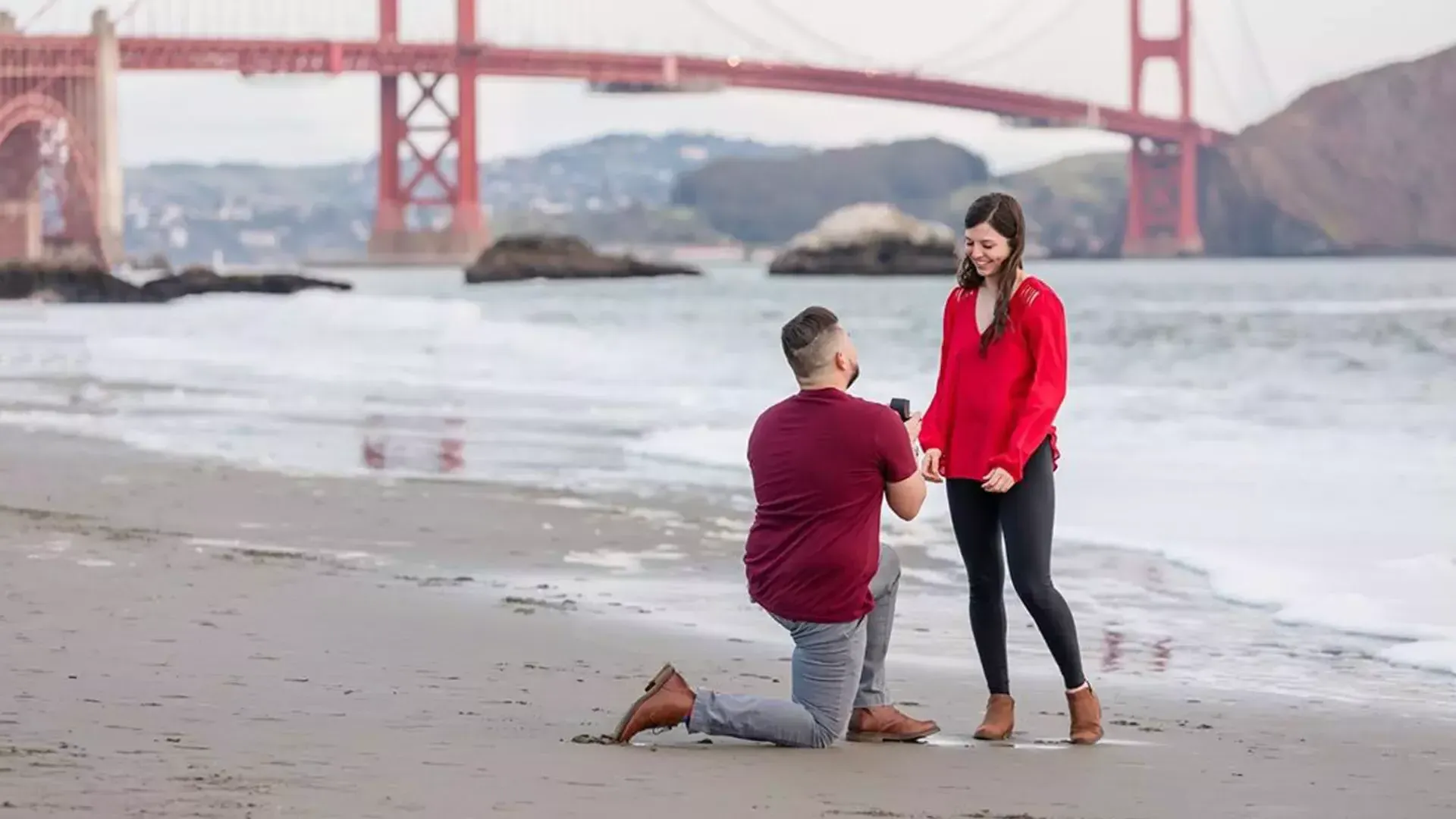 Propuesta en Baker Beach